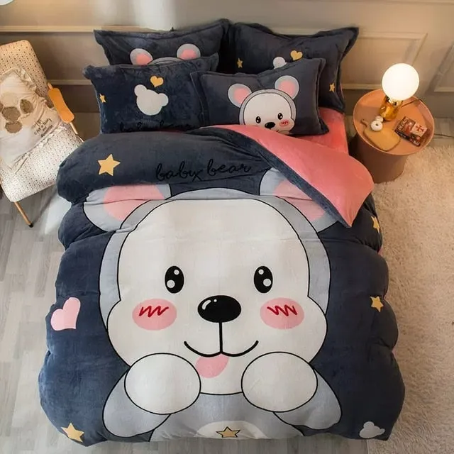 Kawaii Cute Bear Bedding Set