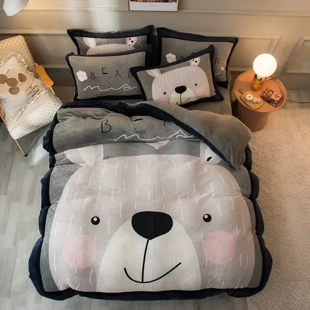 Kawaii Cute Bear Bedding Set