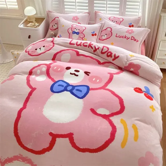 Kawaii Cute Bear Bedding Set