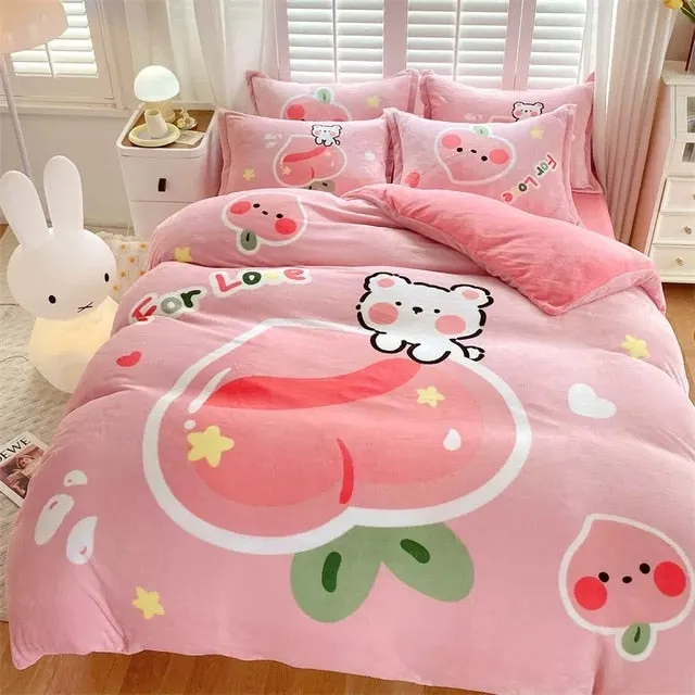 Kawaii Cute Bear Bedding Set