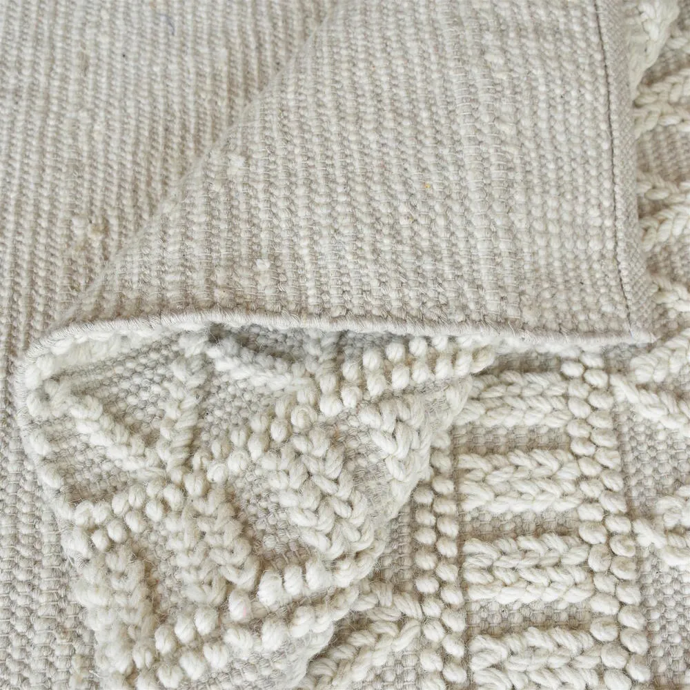 Keena Modern Chunky Weave Off White Rug