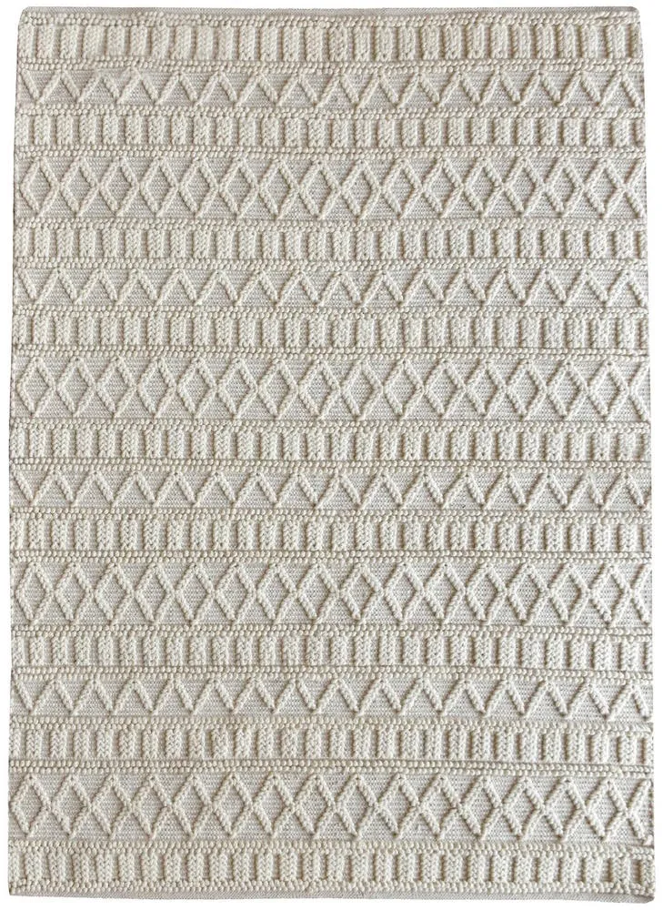 Keena Modern Chunky Weave Off White Rug