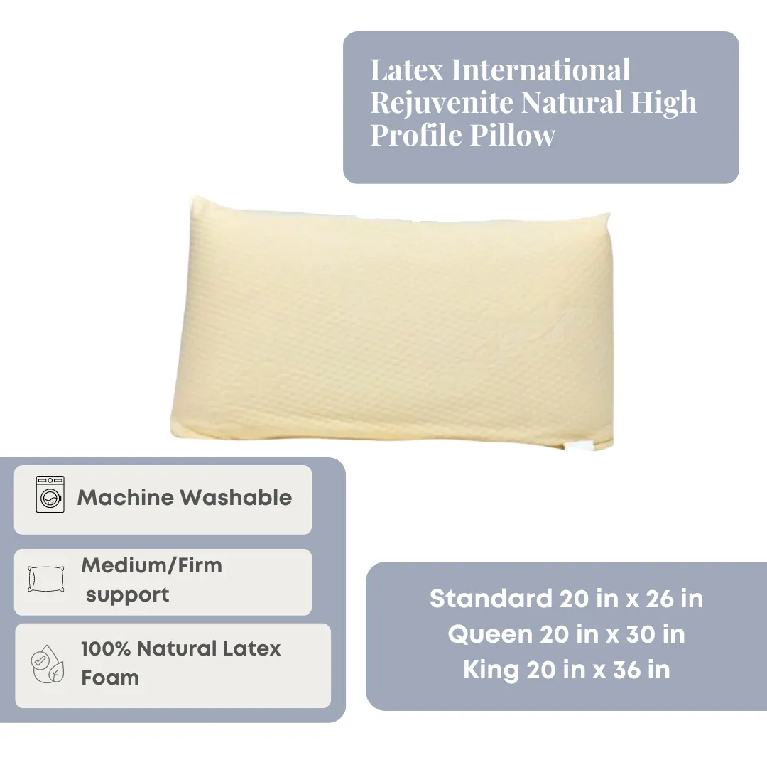 Latex International Rejuvenite Natural High Profile Pillow