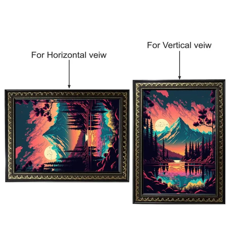 Maurvish Amazing Arts photo frame 6x8 inch, a5 photo frame, 6x8 photo frames, 6x8 photo frames for wall, small photo frame, photo frame collage, Black & Golden frame - set of 4