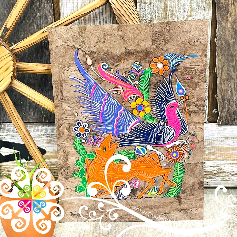 Medium Fauna Designs - Amate Paintings