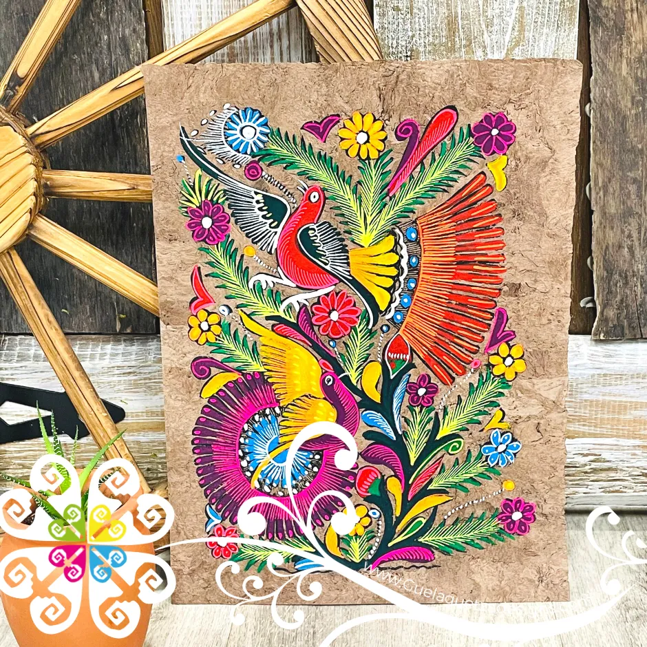 Medium Fauna Designs - Amate Paintings