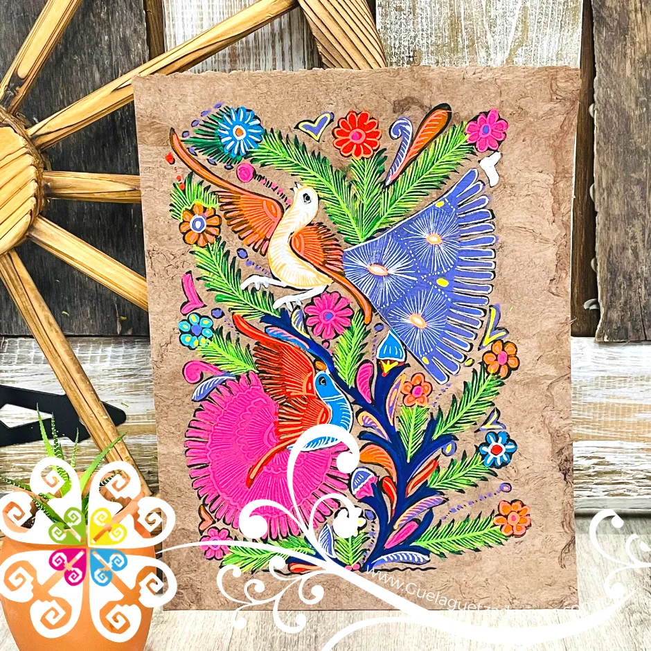 Medium Fauna Designs - Amate Paintings