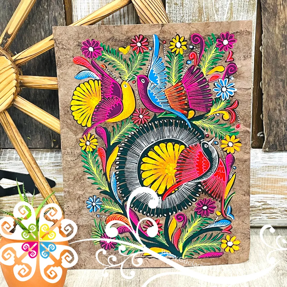 Medium Fauna Designs - Amate Paintings