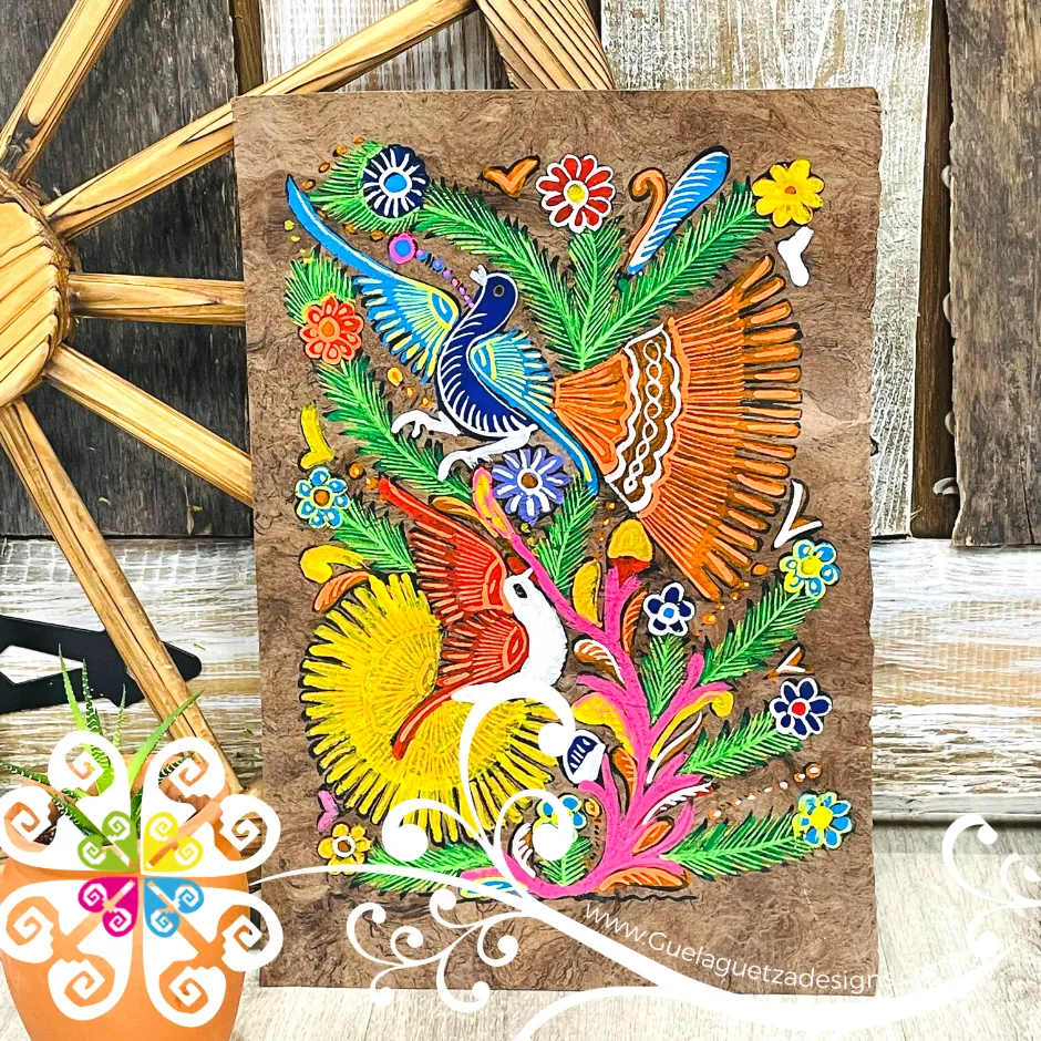 Medium Fauna Designs - Amate Paintings