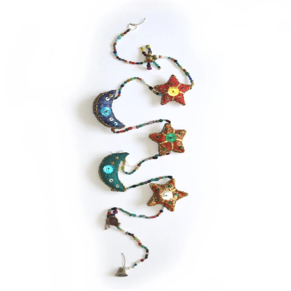 moon & stars indian hanging decoration