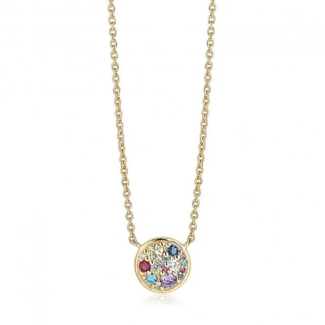 Multicoloured Zirconia Novara Necklace SJ-C1056-XCZ(YG)