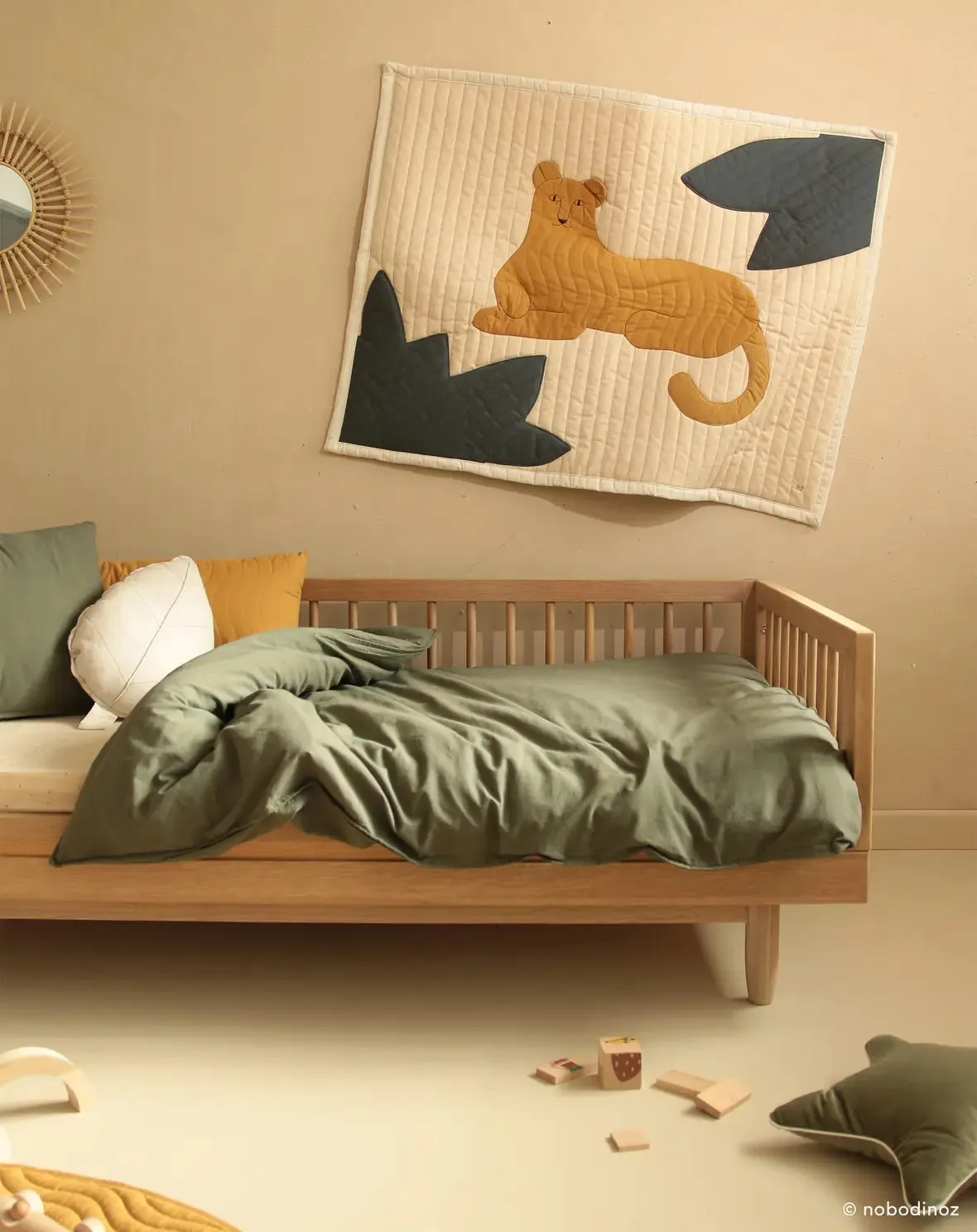 Nobodinoz Quilted Blanket Leopard