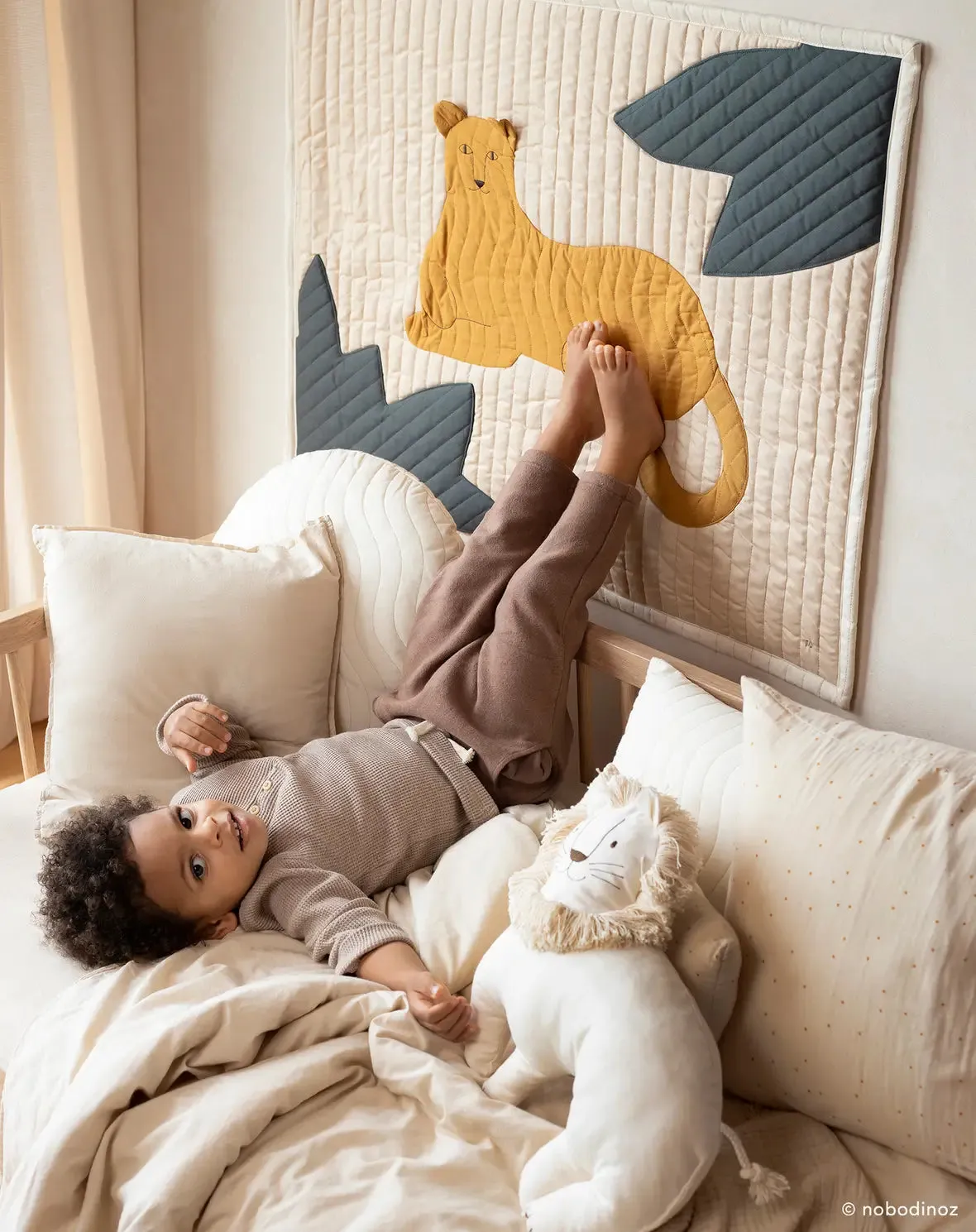 Nobodinoz Quilted Blanket Leopard