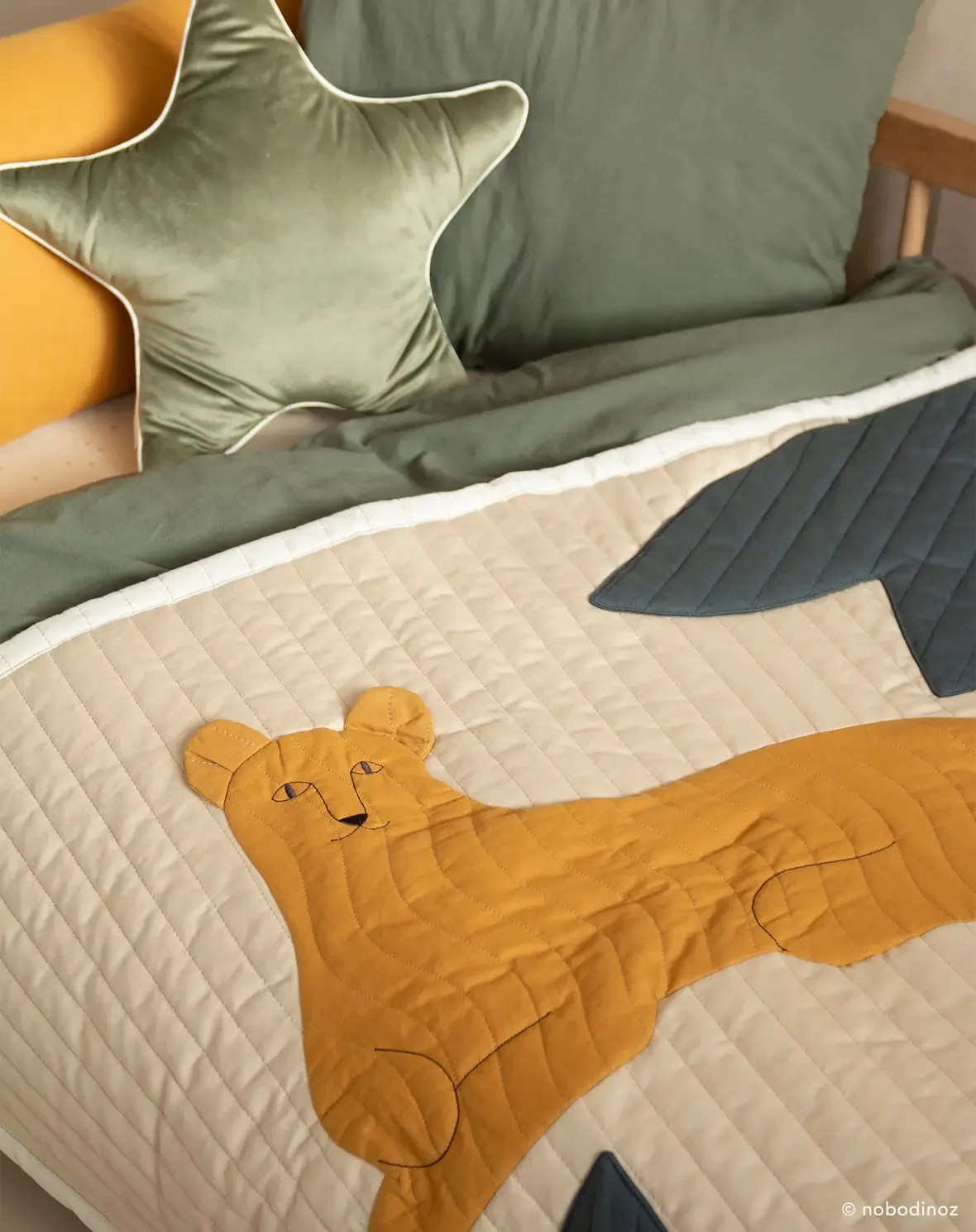 Nobodinoz Quilted Blanket Leopard