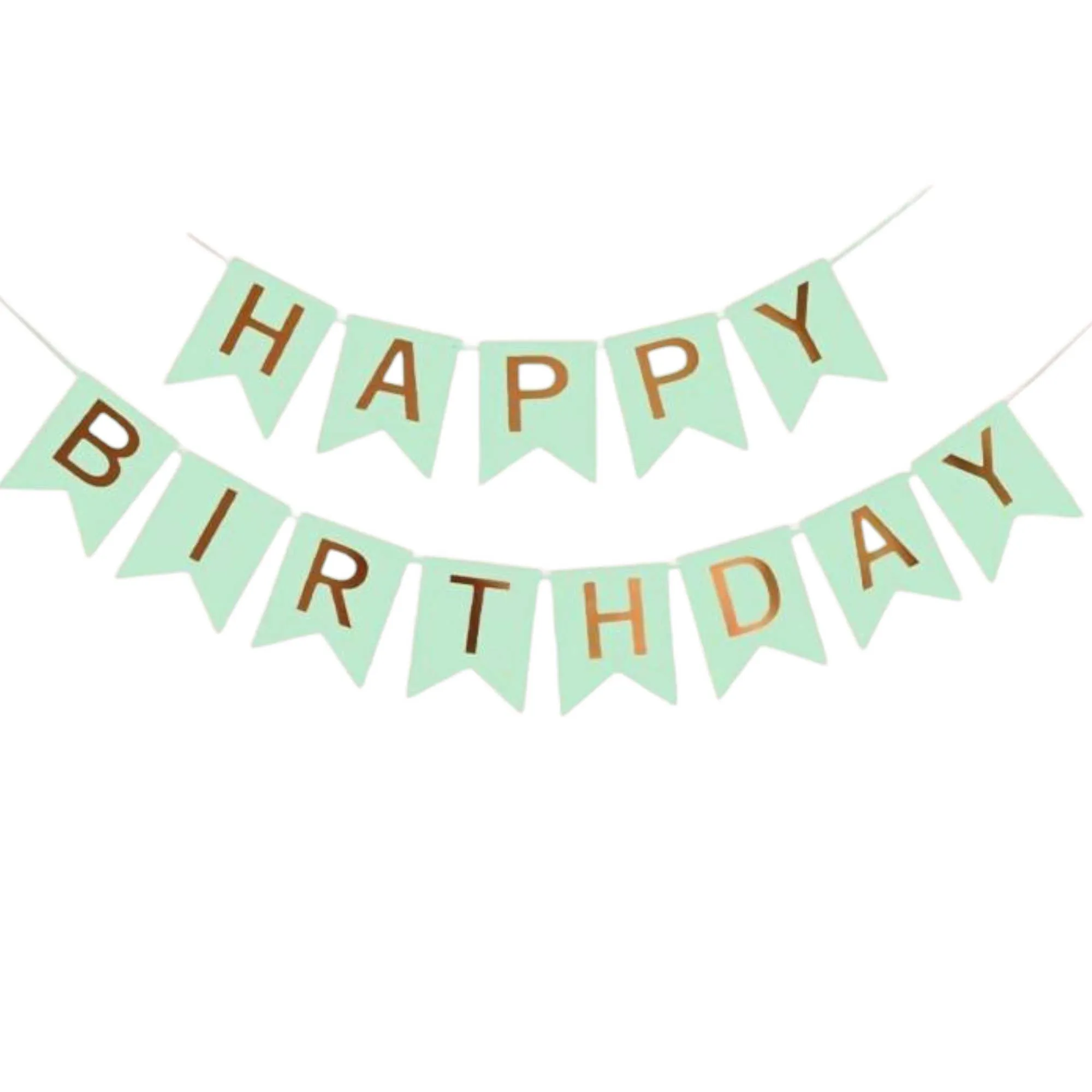 Pack of 2 Happy Birthday Wall Hanging Paper Banner Set For Party Decoration