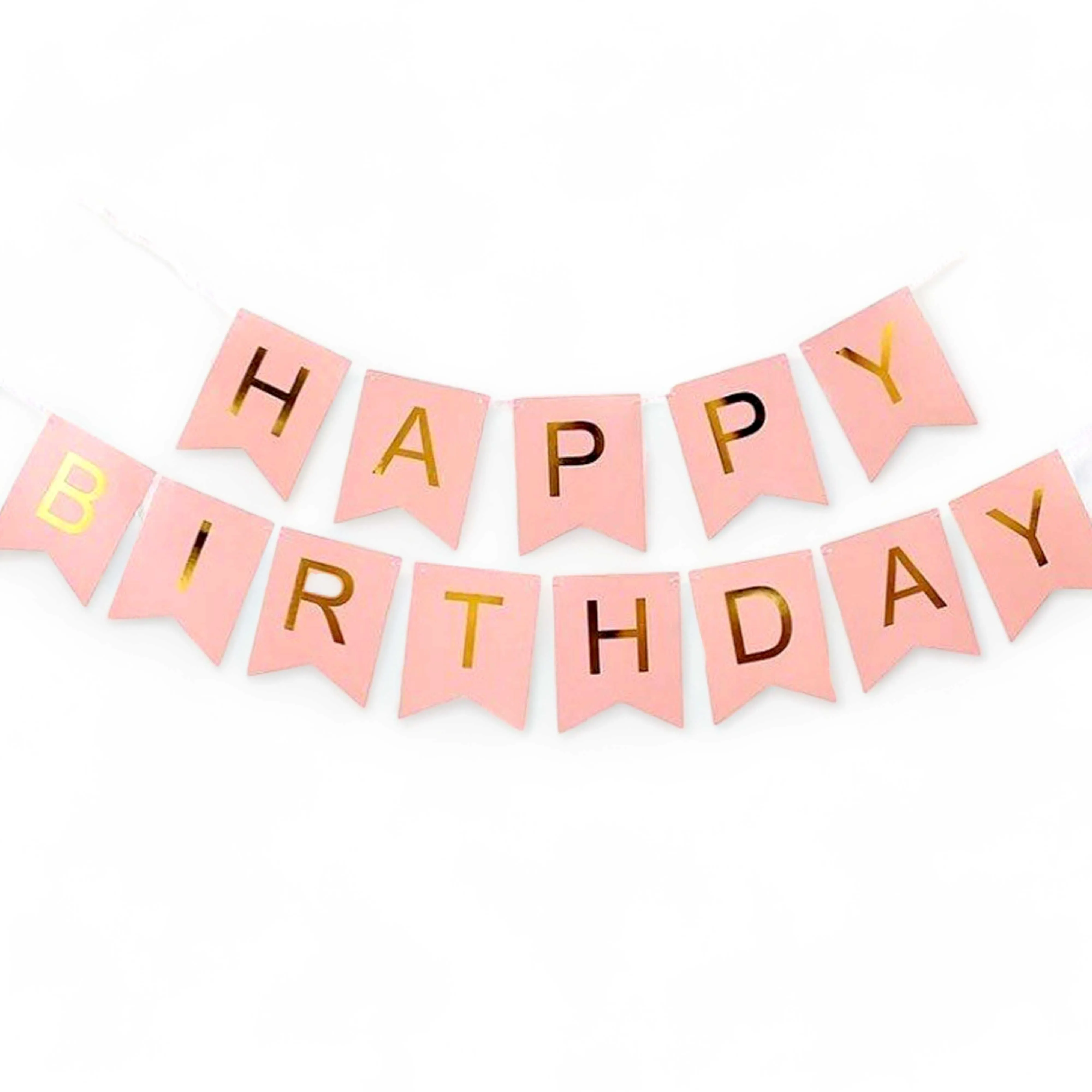Pack of 2 Happy Birthday Wall Hanging Paper Banner Set For Party Decoration