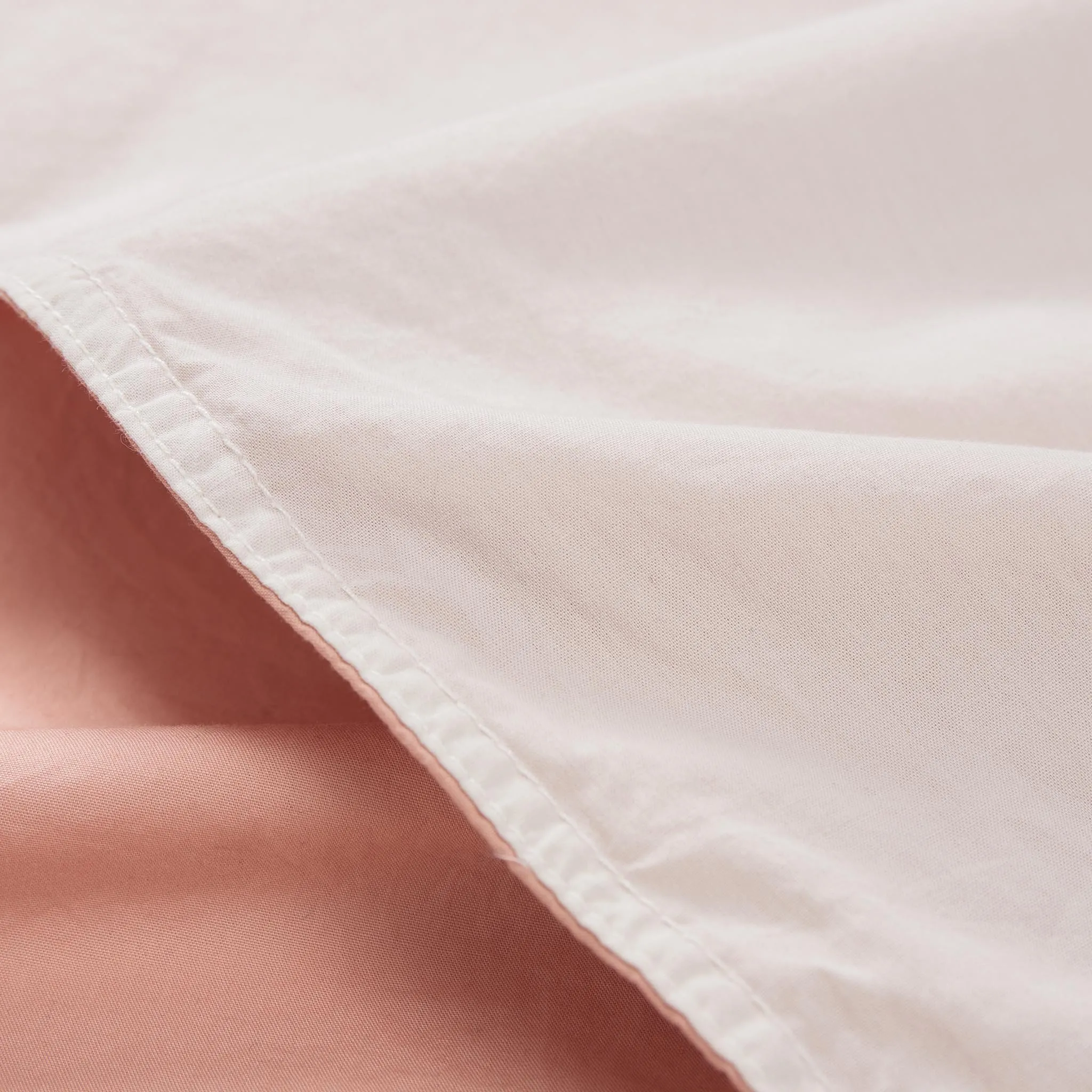 Peral Percale Bedding [Natural/Light dusty pink]