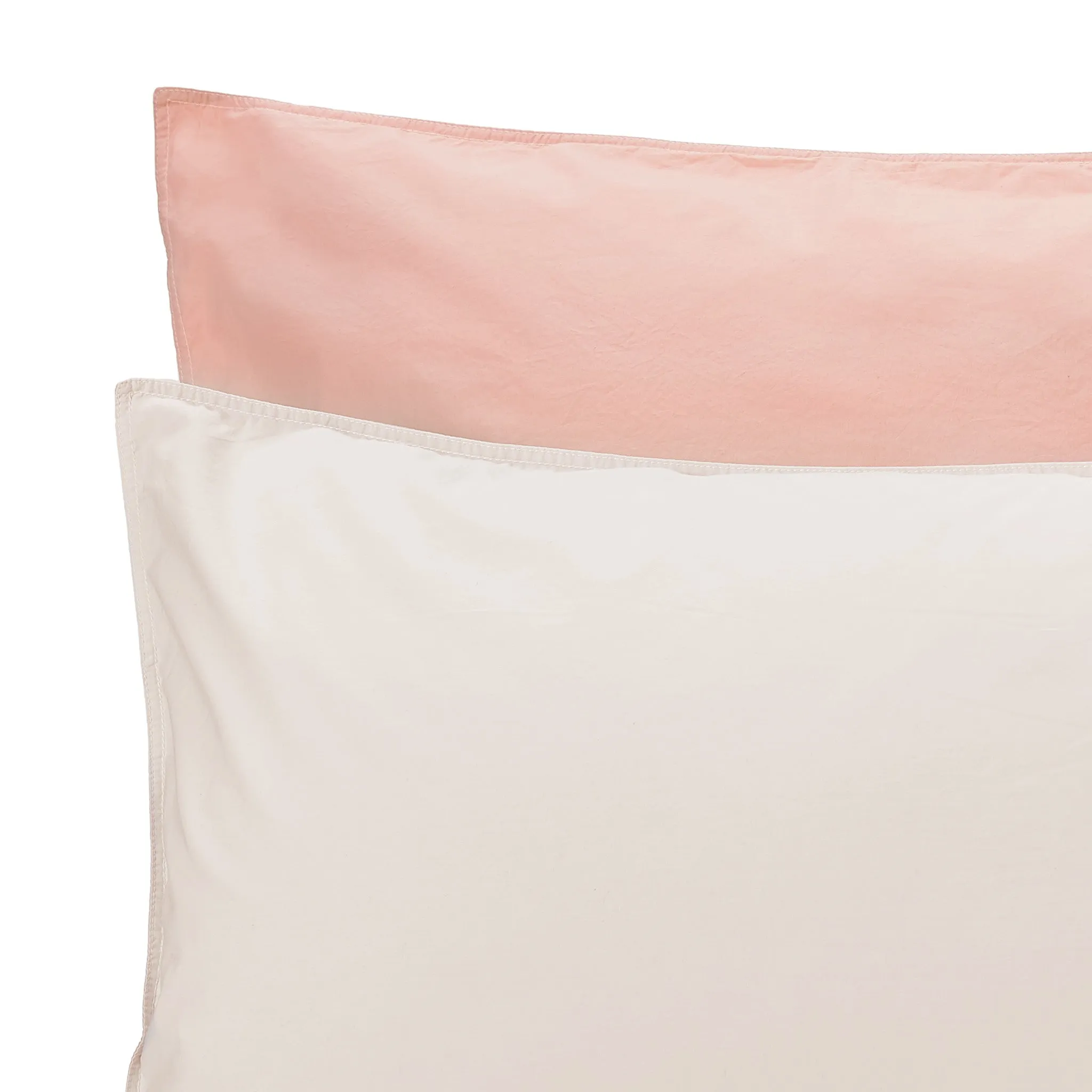 Peral Percale Bedding [Natural/Light dusty pink]