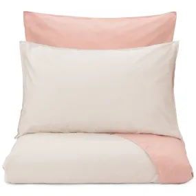 Peral Percale Bedding [Natural/Light dusty pink]