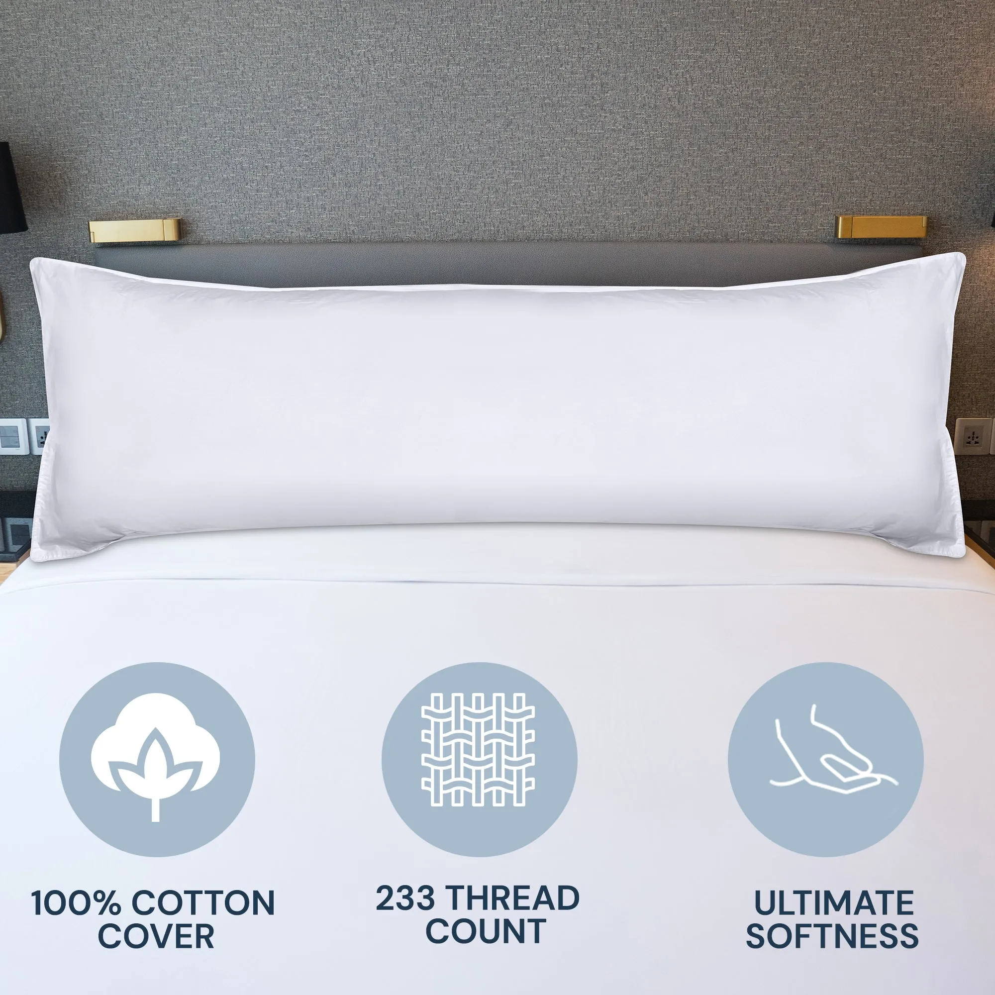Pillowtex Body Pillow Cover | 100% Cotton