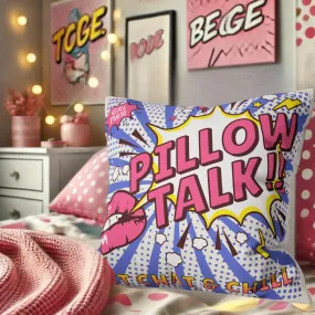 Pop Art Teenager Pillow Talk cover, Colorful Teen Bedroom Decor
