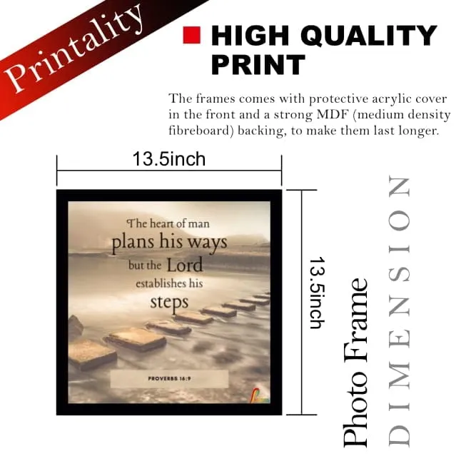 Printality Bible Verse Wall Photo Frame Verse Photo Frame 12 X 12 Inches Size Christians Photo Frame For Christmas Gifts Rfrm-013
