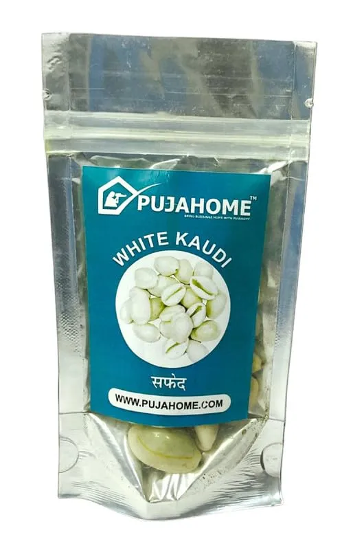 Pujahome White Kodi for Laxmi Pooja Cowri Sea Shells for Diwali Pooja