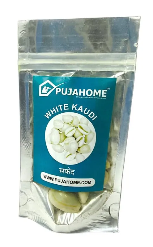 Pujahome White Kodi for Laxmi Pooja Cowri Sea Shells for Diwali Pooja
