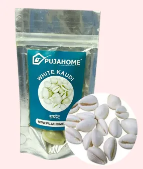 Pujahome White Kodi for Laxmi Pooja Cowri Sea Shells for Diwali Pooja