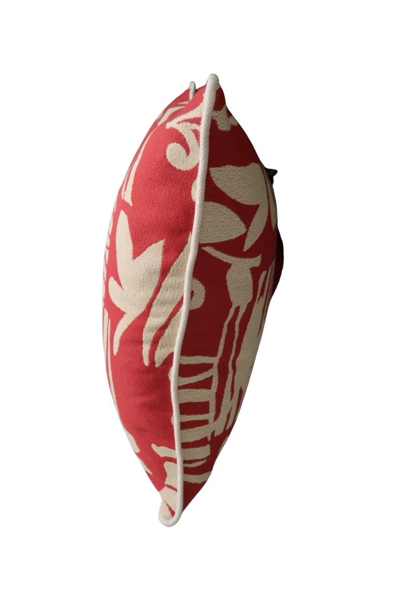 ReTexStyled Red & White Whimsical Pillow Cover