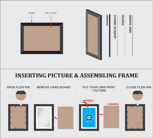SAF large photoframe present Photo Frame For Home Décor | Use Horizontal & Vertica l Plexi Glass | Perfect For Home, Office And Shop a-Photoframe- 50 x 70 cm