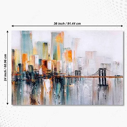 SAF paintings Abstract Art Unframed vinyl Sparkle Coated Painting For Home Decor And Office||For Bedroom,Living Room Home wall and Office Interior EXRP-1242