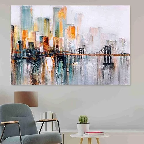 SAF paintings Abstract Art Unframed vinyl Sparkle Coated Painting For Home Decor And Office||For Bedroom,Living Room Home wall and Office Interior EXRP-1242