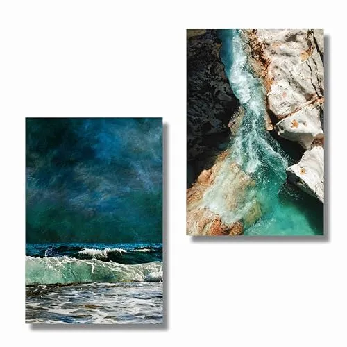 SAF set of 2 modern art canvas Wall Paintings For Home Decoration | Abstract framed Canvas Painting | Canvas Painting For Wall Decoration 12 inch x 18 inch CV-38016