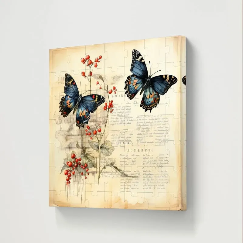 SAF Wooden Framed Butterflies Canvas Wall decor Painting for Home and office || Home décor Painting,Living Room, Bedroom,Office Room Decor - Painting for Wall DecorationCV-38094