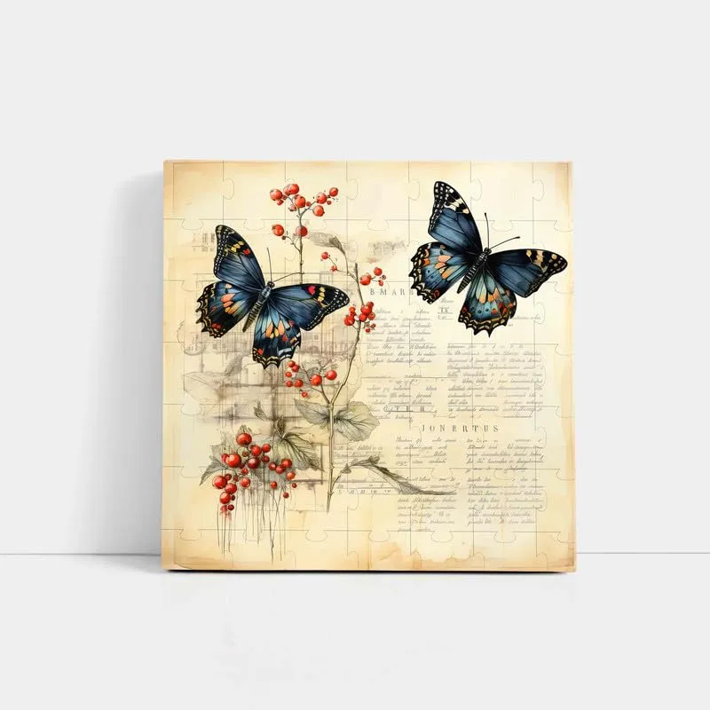 SAF Wooden Framed Butterflies Canvas Wall decor Painting for Home and office || Home décor Painting,Living Room, Bedroom,Office Room Decor - Painting for Wall DecorationCV-38094