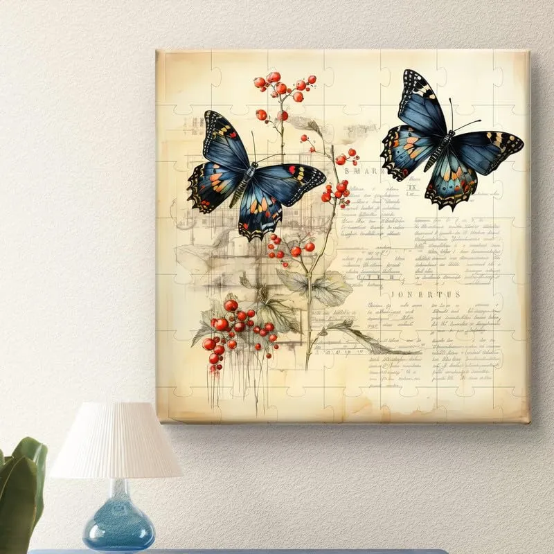 SAF Wooden Framed Butterflies Canvas Wall decor Painting for Home and office || Home décor Painting,Living Room, Bedroom,Office Room Decor - Painting for Wall DecorationCV-38094