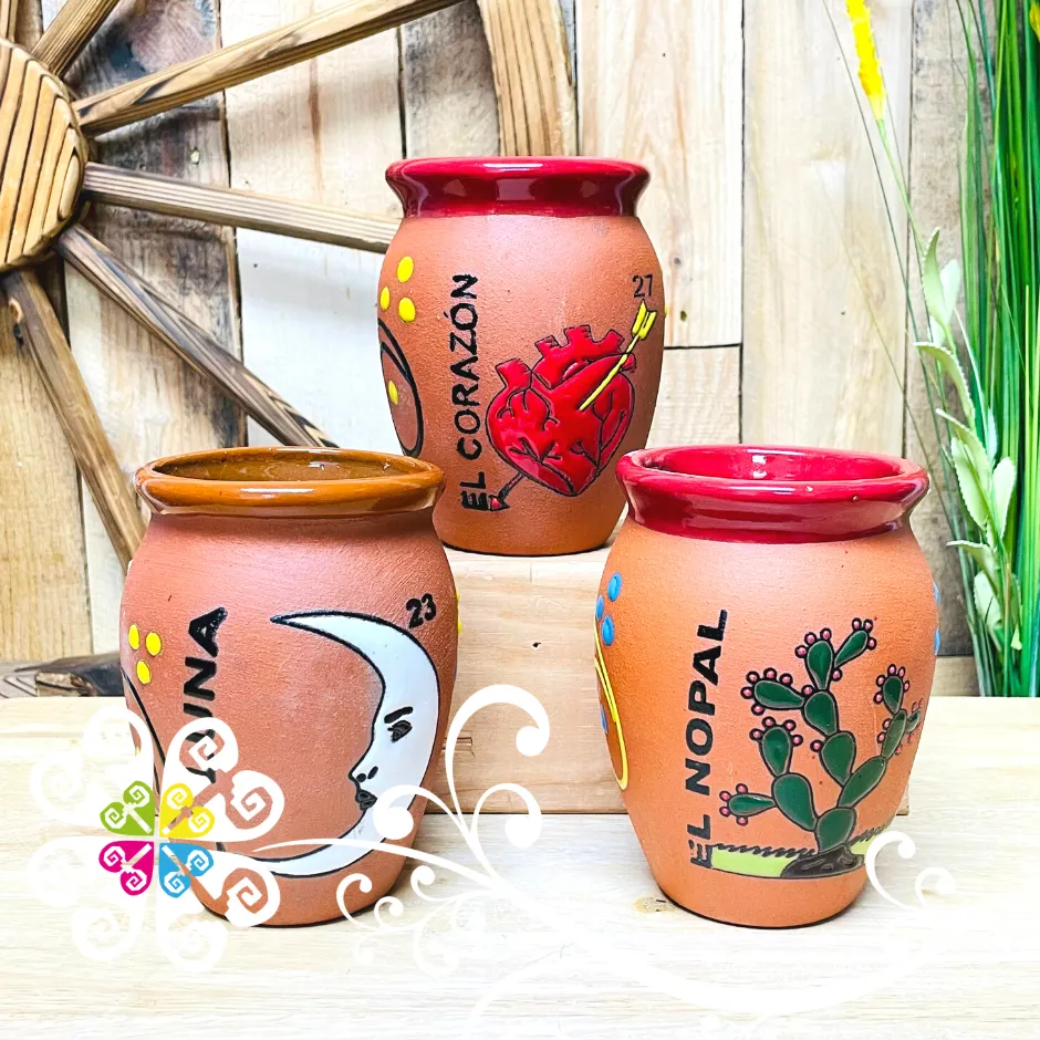 Single Cantarito Loteria - Single Clay Cantarito