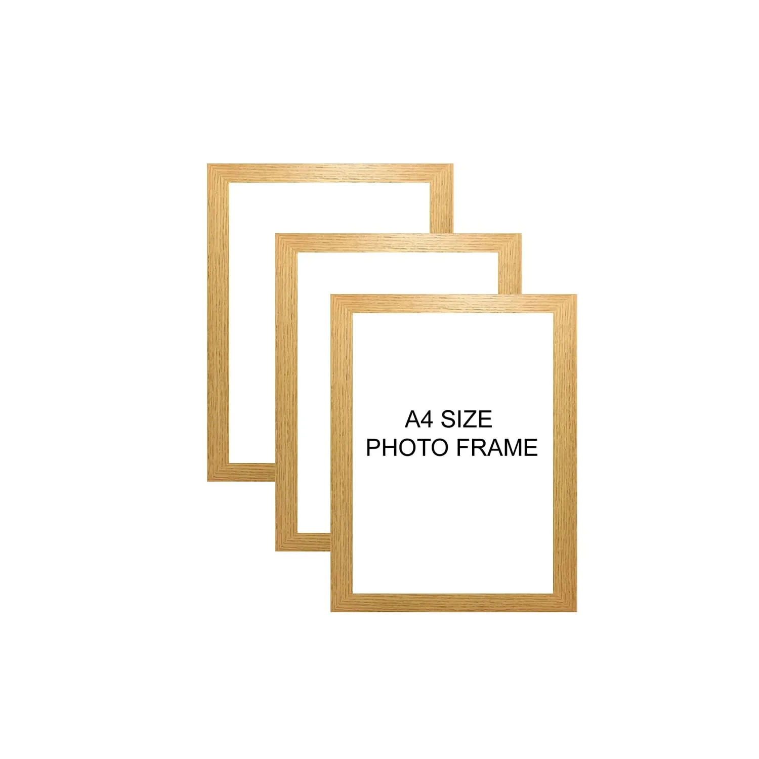 SJM Enterprises Collage Family Photo Frames, Set of 3, Wall Hanging Size- A-4 BROWN WOOD