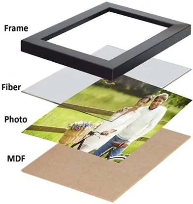 SJM Enterprises Collage Family Photo Frames, Set of 3, Wall Hanging Size- A-4 BROWN WOOD