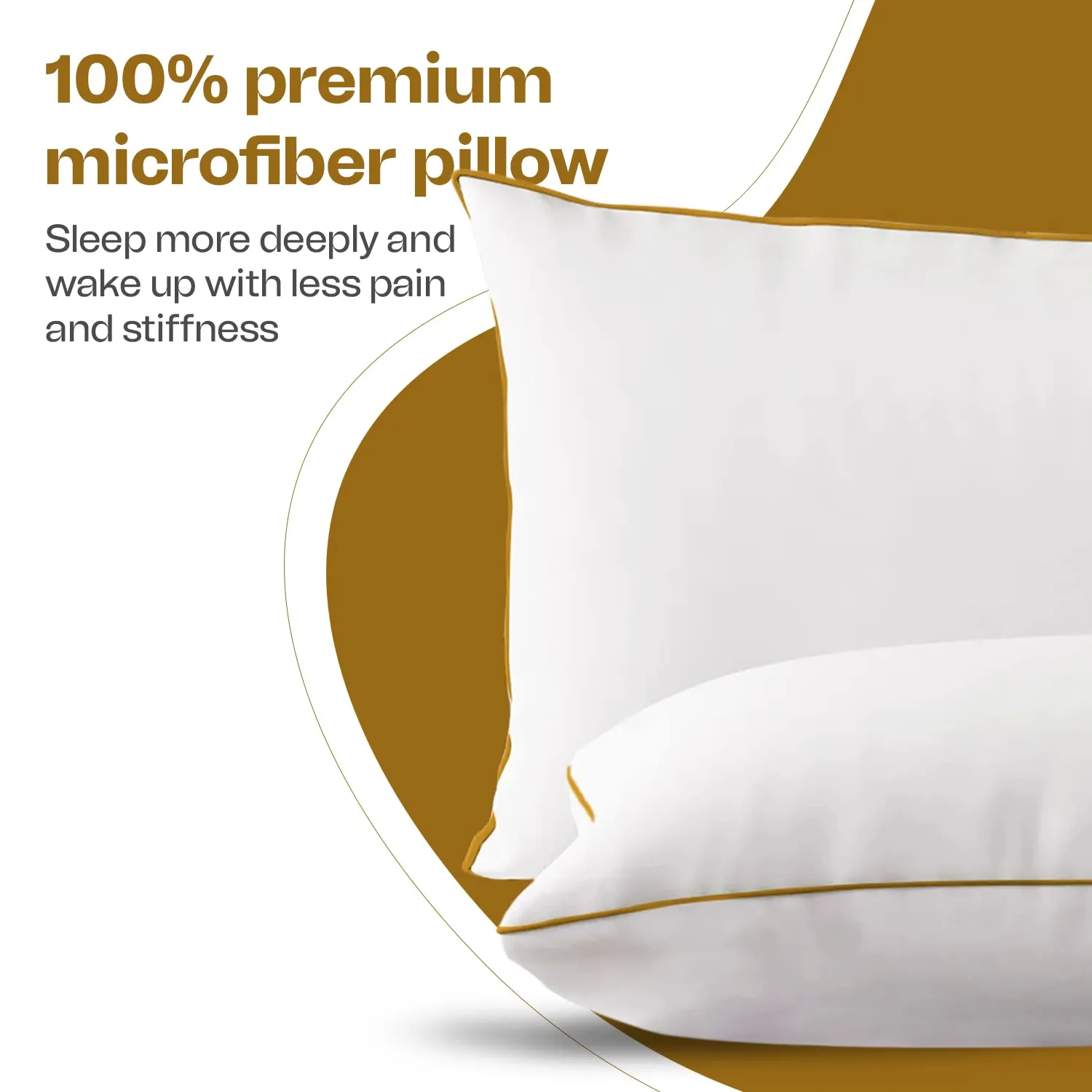 Sleepsia Large Fluffy Ultra Soft Hotel Pillows for Sleeping, Down Alternative-Microfiber Pillow for Side Back and Front Sleeper (Pack of 2) 17" X 27"