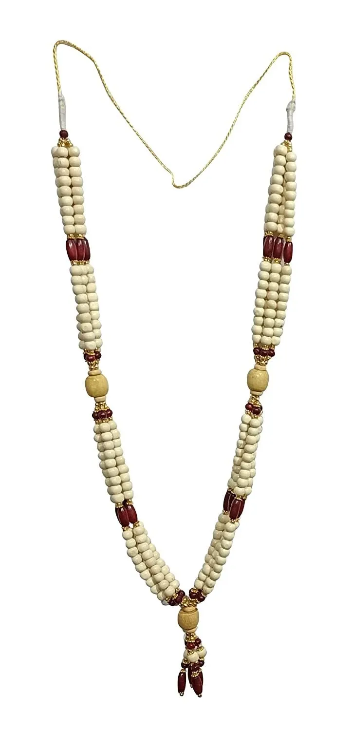 Snabs Chandan Mala for Photo Frame Garland for Photo Frames, Gods Idols, Set of 2 Big Size, Wood, Wall Mount