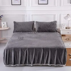 Softy Dark Gray Bed Skirt