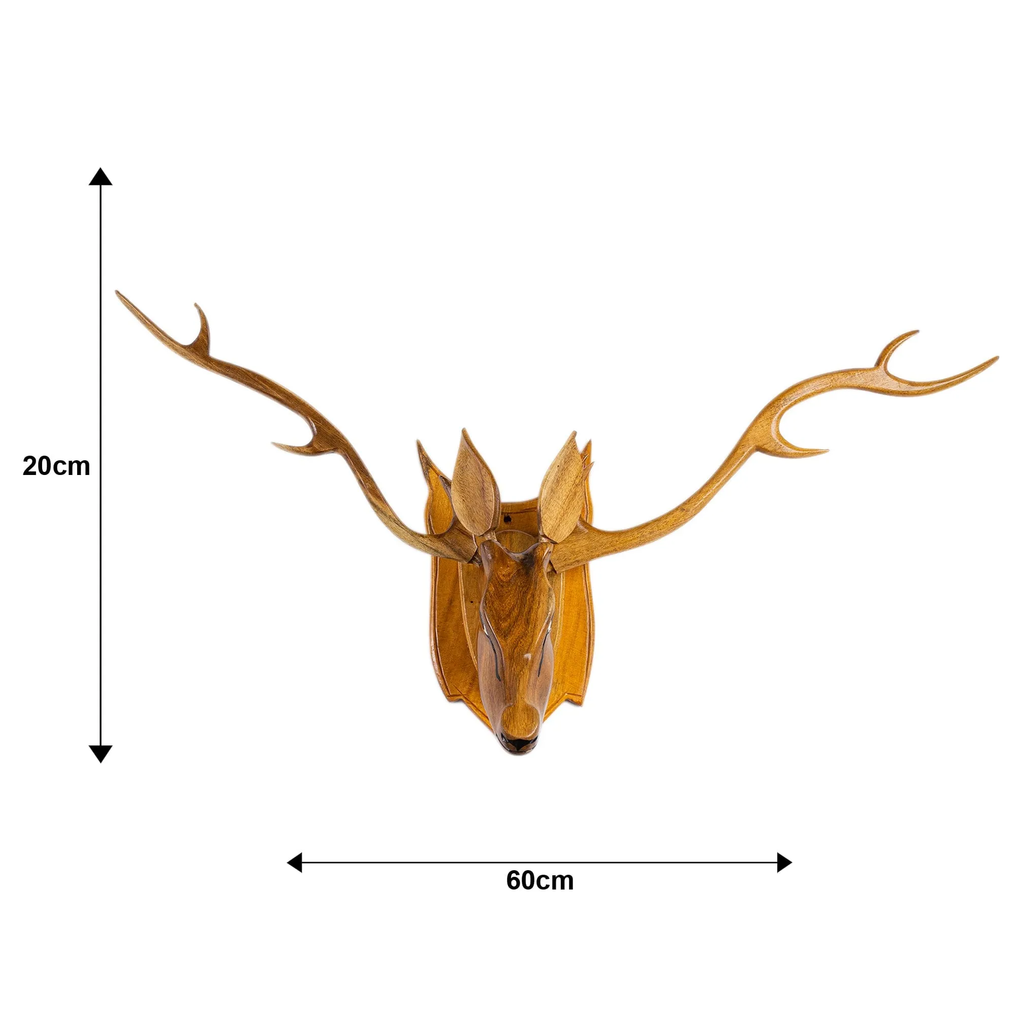 Sowpeace Artisan Wooden Deer Head: Exquisite Home Decor