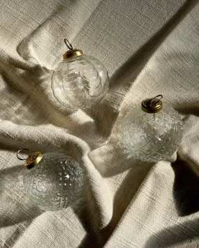 Vintage Clear Ornaments Set of 12