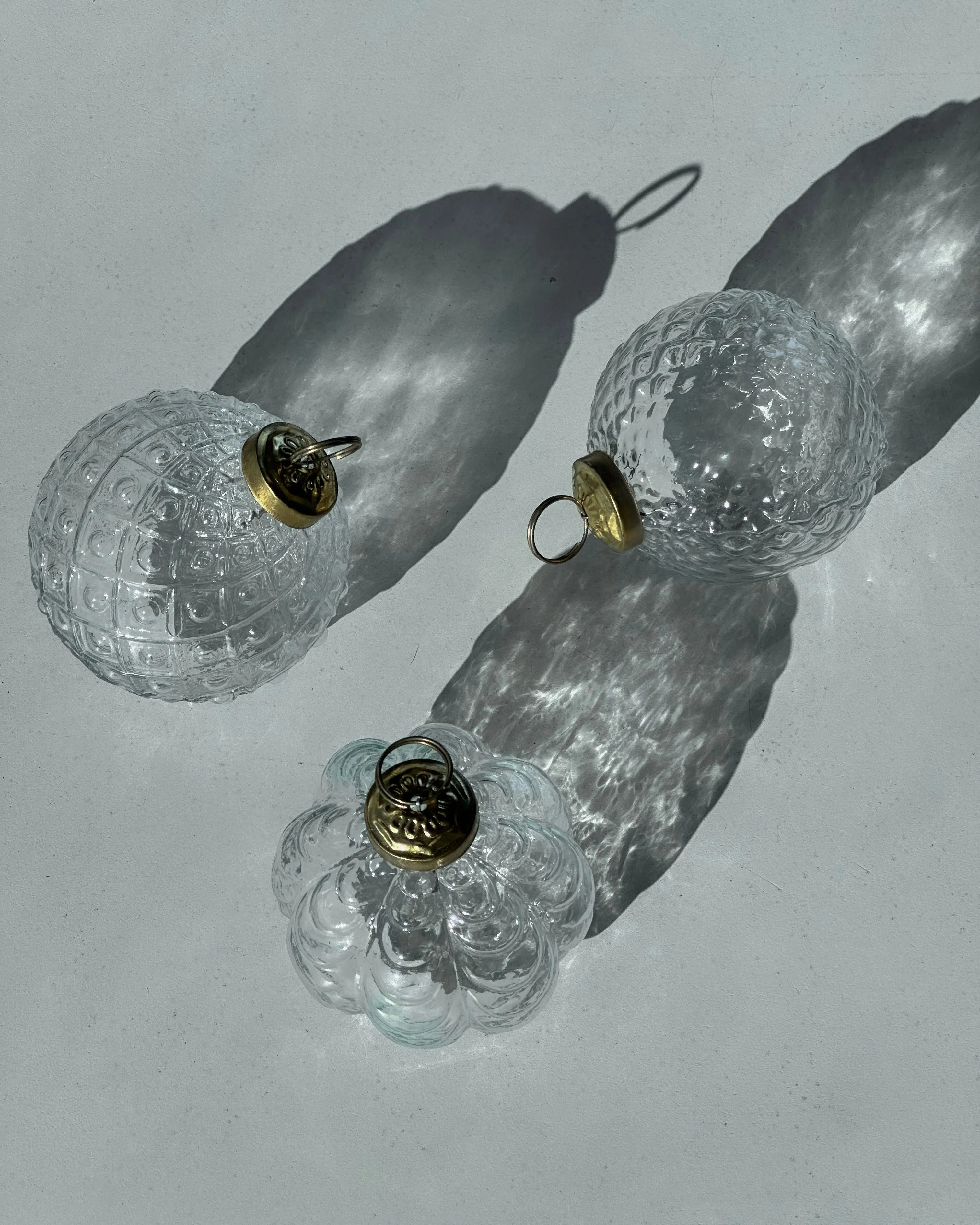 Vintage Clear Ornaments Set of 12