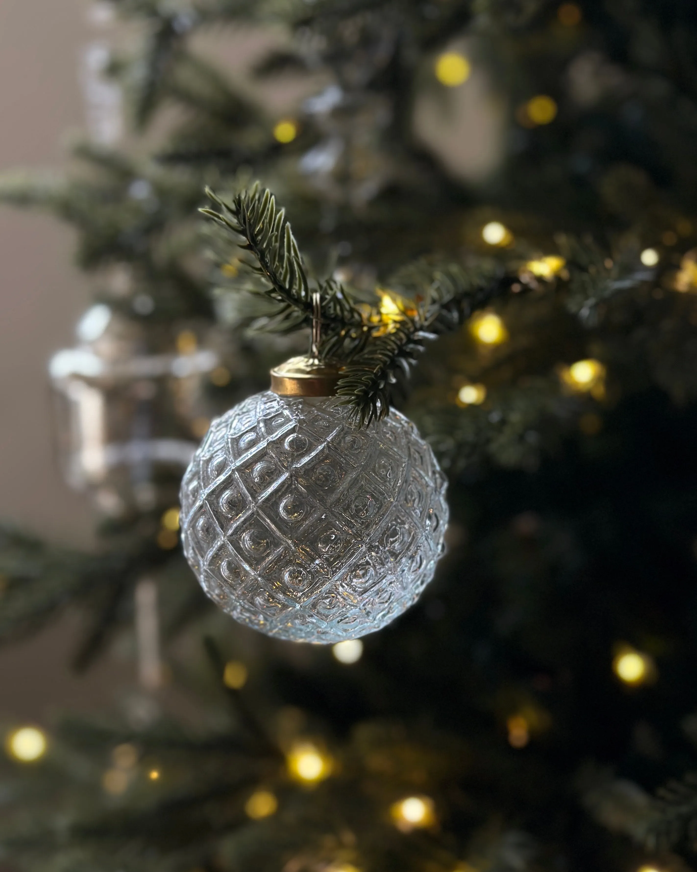 Vintage Clear Ornaments Set of 12