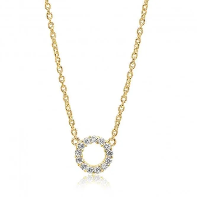 White Zirconia Biella Piccolo Necklace SJ-C337(1)-CZ(YG)