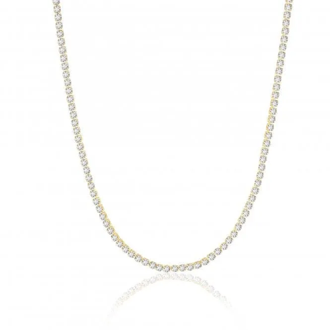 White Zirconia Ellera Grande Necklace SJ-N2872-CZ-YG-38