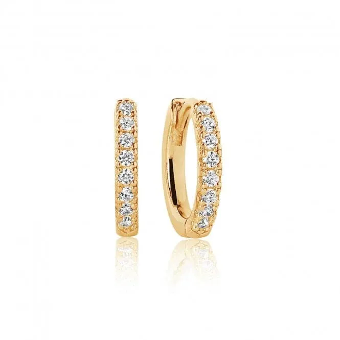 White Zirconia Ellera Medio Earrings SJ-E2859-CZ(YG)